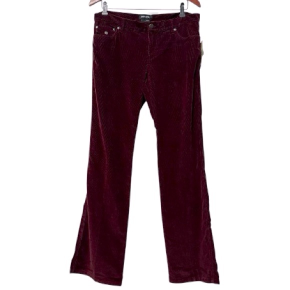 Ideology Denim - Ideology Corduroy Pants Jeans Women’s Size 10 Low Rise Burgundy Straight Leg NWT